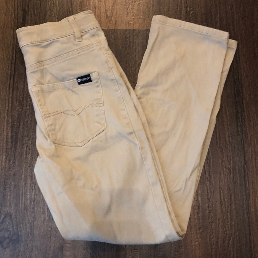 MATIX Boys Chino Khaki Adjustable Waist Pants Size 16